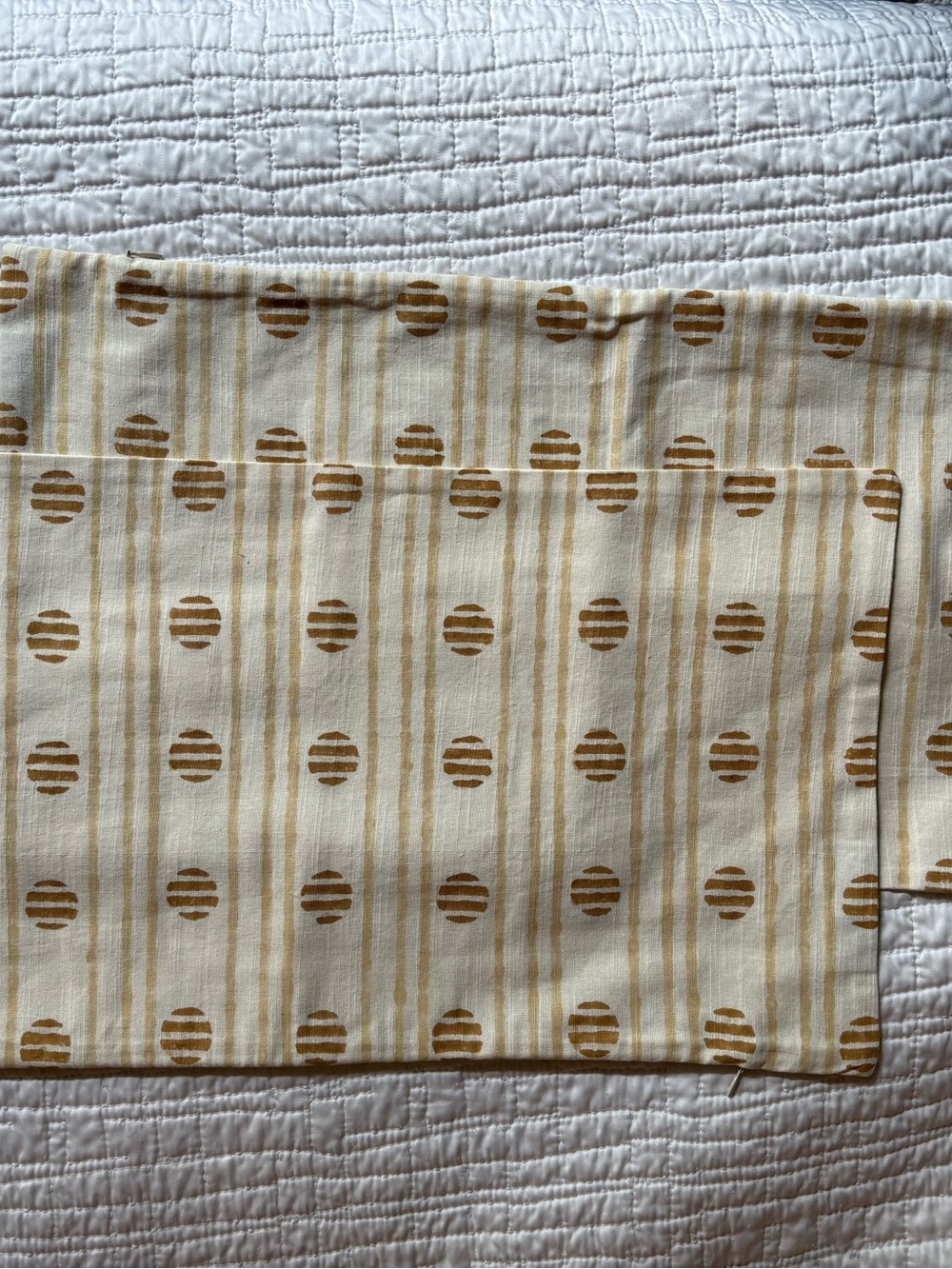 Schoolhouse Blockprint Lumbar Pillow Covers (set of 2) - Picture 1 of 9